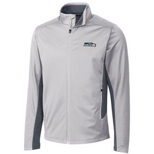 Cutter & Buck Navigate gray Seattle Seahawks soft shell full zip jacket sz large